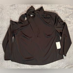 Item: NWT Eloquii Black One Shoulder Scarf Blouse